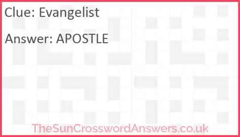 evangelist crossword clue